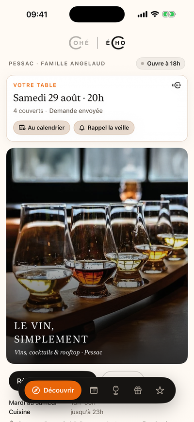 L'Écho home, the family's wine bar